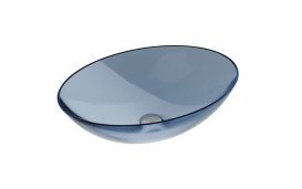 Раковина для ванної Besco Anya 50х35 см сифон клік-клак білий ResiCast Blue Wave #UMA-50-BWW