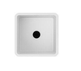 Раковина для ванної Besco Aygo 40х40х85 см для підлоги Solid Surface білий матовий #UAS-A-WOC