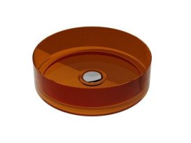 Раковина для ванної Besco Enya ⌀36 см сифон клік-клак хром ResiCast Earth Rust #UME-36-ERC