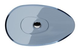 Раковина для ванної Besco Neya 60х35 см сифон клік-клак хром ResiCast Blue Wave #UMN-60-BWC