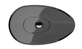 Раковина для ванной Besco Neya 60х35 см сифон клик-клак хром ResiCast Carbon Grey #UMN-60-CGC