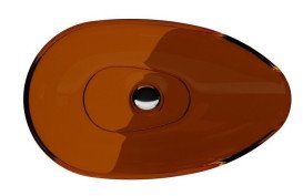 Раковина для ванной Besco Neya 60х35 см сифон клик-клак хром ResiCast Earth Rust #UMN-60-ERC