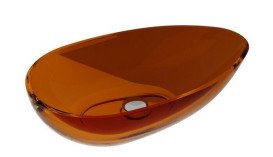 Раковина для ванной Besco Neya 60х35 см сифон клик-клак хром ResiCast Earth Rust #UMN-60-ERC