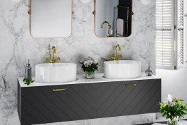 Раковина для ванной Besco Uniqa 32х46х17 см Mineral DuraBe белый глянцевый #UMD-U-NB