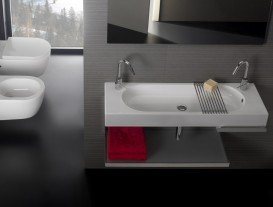 Раковина для ванной без отверстий 110х35 см Hatria AREA Y0W501