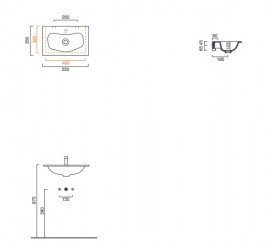 Раковина для ванної Catalano Edition 55x35 см кераміка чорний матовий 155EDNS