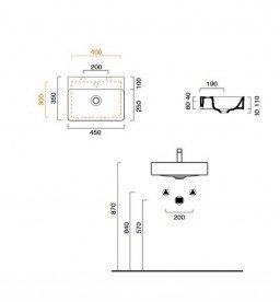 Раковина для ванной Catalano Green 45х35 см керамика белый 145GR00