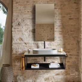 Раковина для ванной Catalano Horizon 60х35 см керамика цемент 160AHZCS