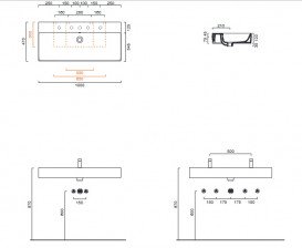 Раковина для ванной Catalano New Premium 100x47 см белый глянцевый 110VPN00