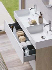 Раковина для ванної Catalano New Premium 120x47 см подвійна білий глянцевий 112VPUPD00