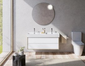 Раковина для ванної Catalano New Premium 120x47 см подвійна білий глянцевий 112VPUPD00