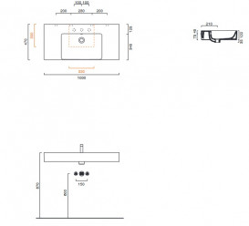 Раковина для ванной Catalano New Premium 100x47 см белый глянцевый 110VPUPN00