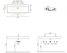 Раковина для ванної кімнати Catalano New Premium 120x47 см білий глянсовий 112VPN00
