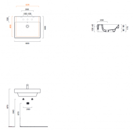 Раковина для ванної Catalano New Zero 60х50 см кераміка чорний матовий 160ZPNS