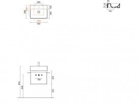 Раковина для ванной Catalano Verso 45х35 см керамика белый глянцевый 14535ZP00