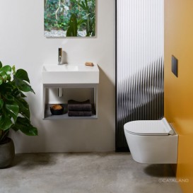 Раковина для ванної Catalano Verso 55х35 см кераміка білий глянцевий 155SZEUP00