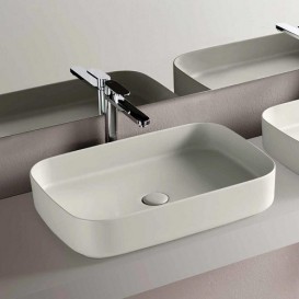 Раковина для ванної Cielo Shui Comfort накладна прямокутна білий SHCOLAR60-MU