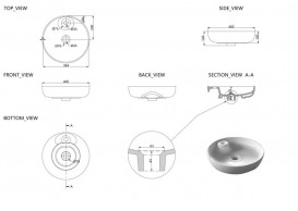 Раковина для ванной Devit Allround накладная 40х40 см санфаянс белый 1513137
