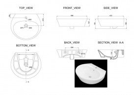 Раковина для ванной Devit Gredos подвесная 56.6х47.2 см санфаянс белый 1010129