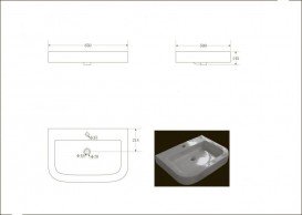 Раковина для ванной Devit Optima подвесная 65х50 см санфаянс белый 1511130