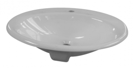 Раковина для ванной Devit Ovale врезная 55.5х48.5 см санфаянс белый 1522136