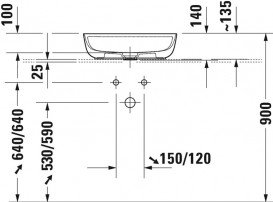 Раковина для ванної Duravit Luv 50х35 см накладна кераміка білий 0380500000