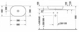 Раковина для ванной Duravit Luv 60х40 см с покрытием Wondergliss керамика белый 03796000001