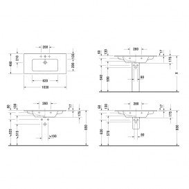 Раковина для ванной Duravit ME by Starck 103х49 см с покрытием WonderGliss 23361000601