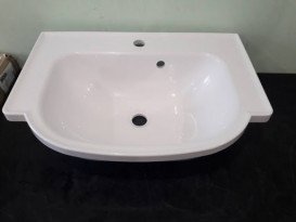 Раковина для ванної Fancy Marble Alva 59,7 х42,8 см штучний камінь білий матовий 3006103