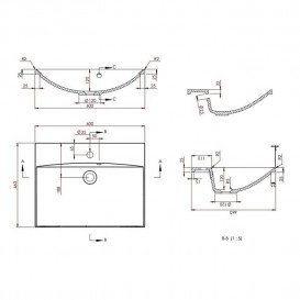 Раковина для ванної Fancy Marble Amelia 60х46 см штучний камінь білий матовий 0706103