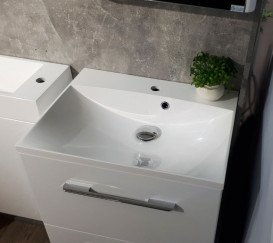 Раковина для ванної Fancy Marble Amelia 60х46 см штучний камінь білий матовий 0706103