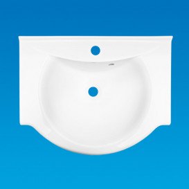 Раковина для ванної Fancy Marble Anna 60х47 см штучний камінь білий матовий 1506103