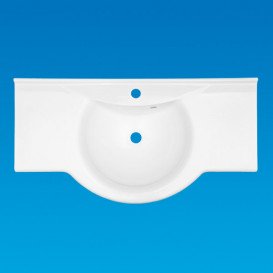 Раковина Fancy Marble Anna 90х47 см штучний камінь білий матовий 1509103