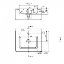 Раковина для ванної Fancy Marble Annabelle 50х42 см штучний камінь білий матовий 4005103