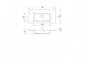 Раковина для ванной Fancy Marble Annabelle 79,6х39,8 см искусственный камень белый матовый 4008103