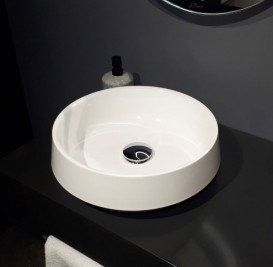 Раковина для ванної кімнати Fancy Marble Diana Ø42 см штучний камінь білий матовий 4904103