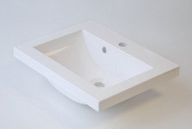 Раковина для ванної Fancy Marble Jody 49,6 х38,7 см штучний камінь білий матовий 1605103