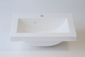 Раковина для ванної Fancy Marble Jody 49,6 х38,7 см штучний камінь білий матовий 1605103