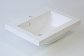 Раковина для ванної Fancy Marble Jody 49,6 х38,7 см штучний камінь білий матовий 1605103