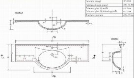 Раковина для ванної Fancy Marble Katja 140х49, 6 см штучний камінь білий матовий 2414103