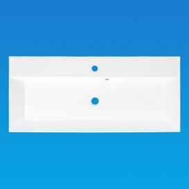 Раковина для ванної Fancy Marble Laurine 99,8х45 см штучний камінь білий матовий 1999103