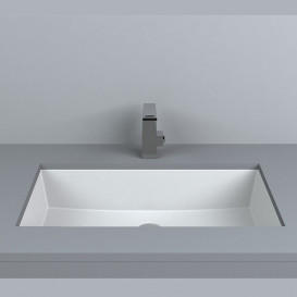 Раковина для ванної Fancy Marble Lester 66,1х34, 6 см під стільницю штучний камінь білий 8706101