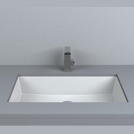 Раковина для ванной Fancy Marble Lester 66,1х34,6 см под столешницу искусственный камень белый 8706101