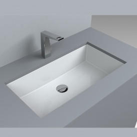 Раковина для ванної Fancy Marble Lester 66,1х34, 6 см під стільницю штучний камінь білий 8706101