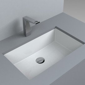 Раковина для ванної Fancy Marble Lester 56,1 х34, 6 см під стільницю штучний камінь білий матовий 8705103