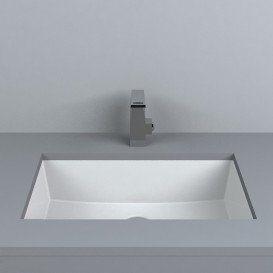 Раковина для ванної Fancy Marble Lester 56,1 х34, 6 см під стільницю штучний камінь білий матовий 8705103