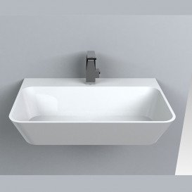 Раковина для ванної Fancy Marble Lewi 61х40 см штучний камінь білий 8806101