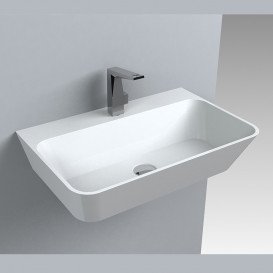 Раковина для ванної Fancy Marble Lewi 61х40 см штучний камінь білий 8806101