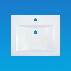 Раковина для ванной Fancy Marble Lily 60х50 см искусственный камень белый матовый 4206103