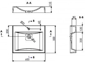 Раковина для ванной Fancy Marble Lily 60х50 см искусственный камень белый матовый 4206103
